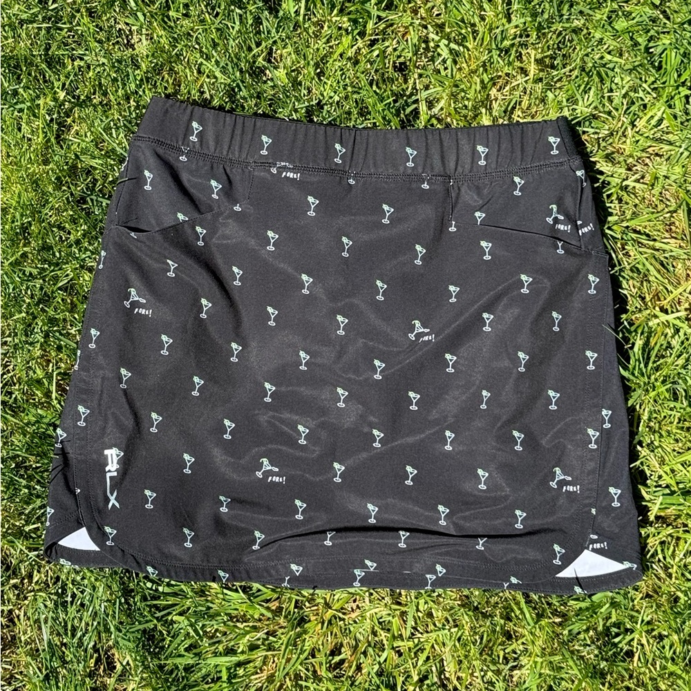 Vintage Ralph Lauren Martini Cocktail Print Golf Tennis Pickleball Skort Small